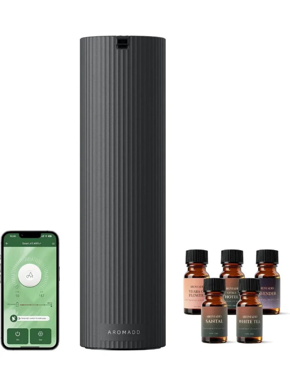 Waterless Essential Oil Diffuser Kit with Cold Air Tech, 1500 Sq.Ft Coverage